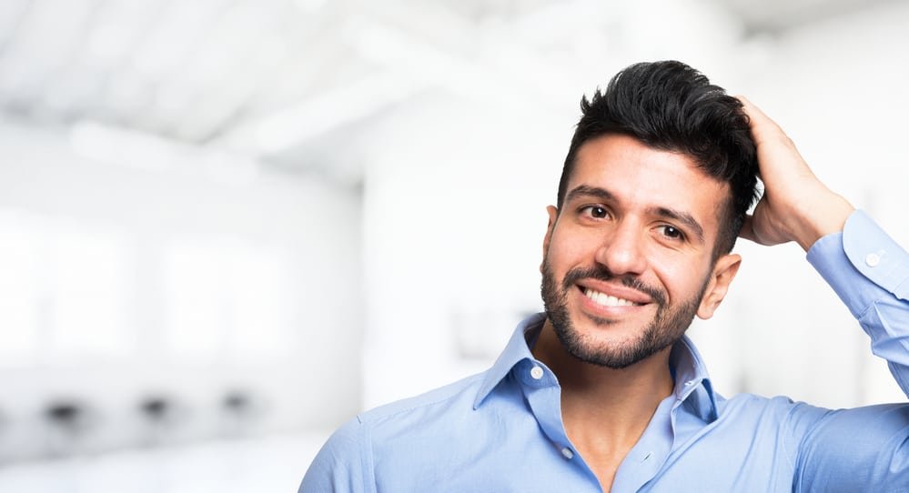 Man proud of his hair